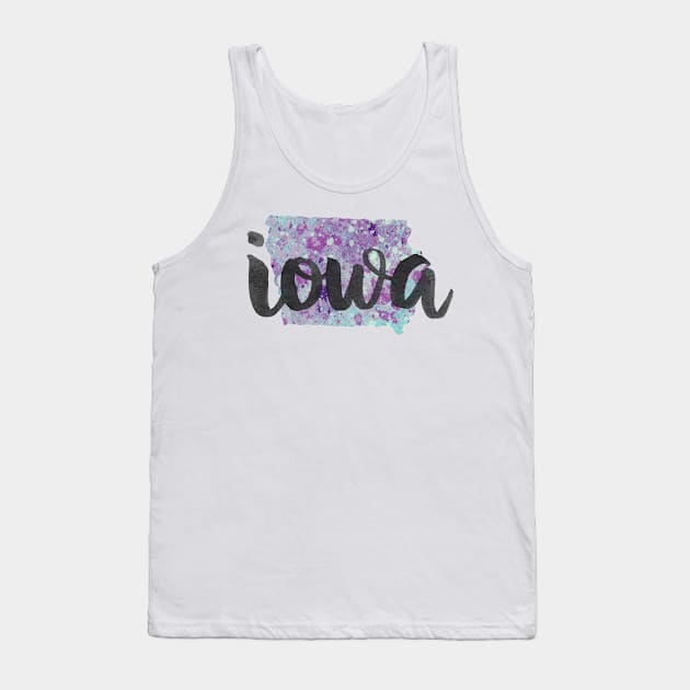 iowa - calligraphy and abstract state outline Tank Top by randomolive